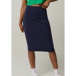 Offline By Aerie The Hugger Midi Skirt Navy